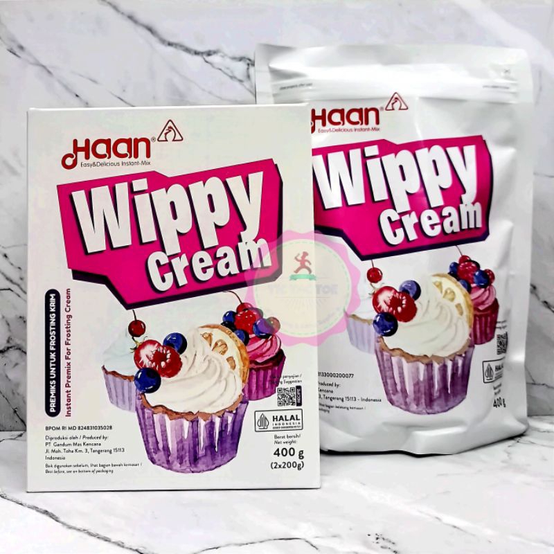 

Haan Wippy Cream Pouch/Bubuk Wippy Cream Instant/Wipping