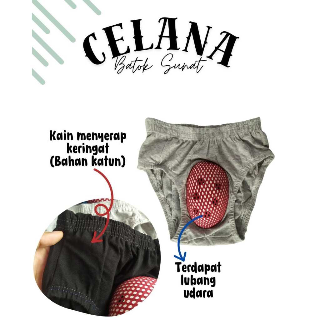 Celana Sunat Celana Dalam Khitan / Celana Batok Sunat Sempak Sunat Warna Random