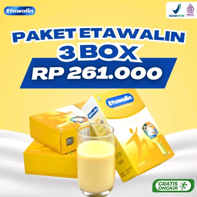 

PAKET ETAWALIN 3 BOX 100% ORIGINAL - ATASI NYERI SENDI DAN ASAM URAT 200GR