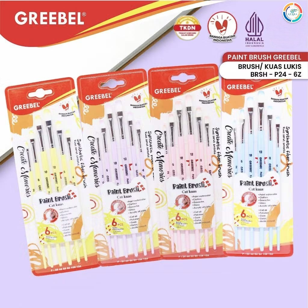 

Greebel Kuas Lukis Brush Paint Set BRSH P24-6Z