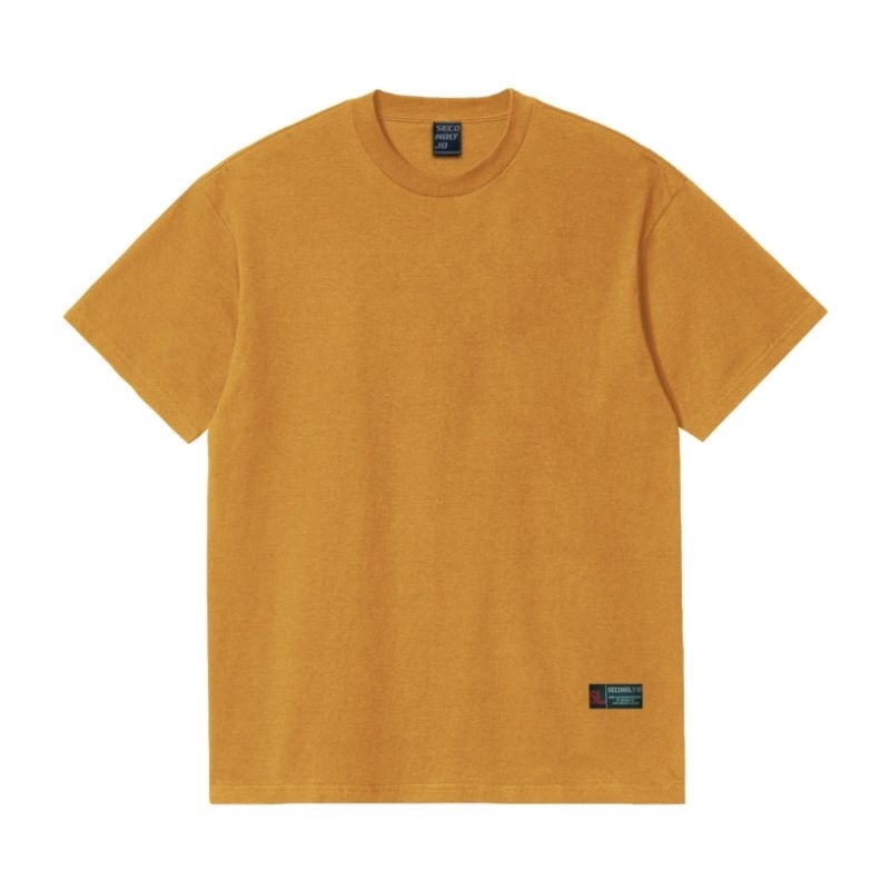 SECONDLY.ID - Kaos Polos Jumbo Lengan Pendek Mustard Muda 24s