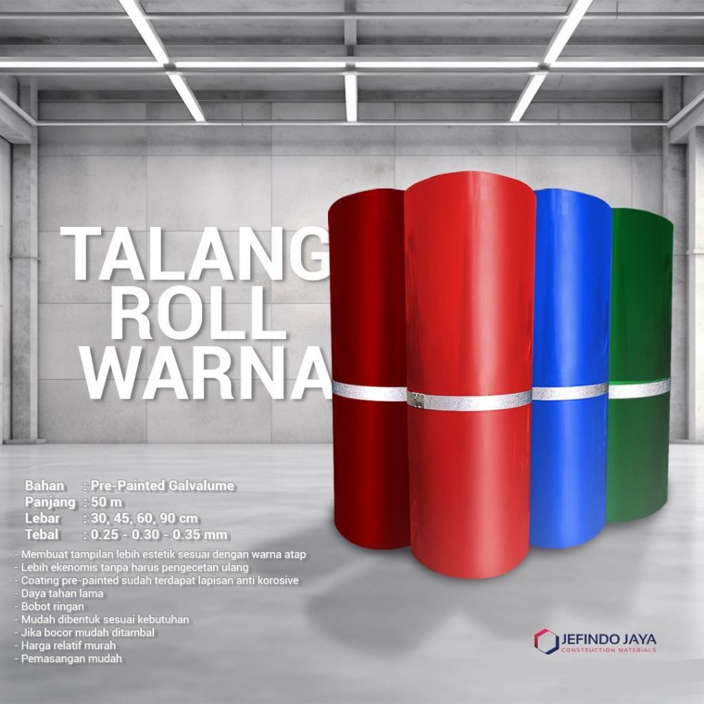 TALANG PLAT ROLL - GALVALUM - L.90 *0.25*