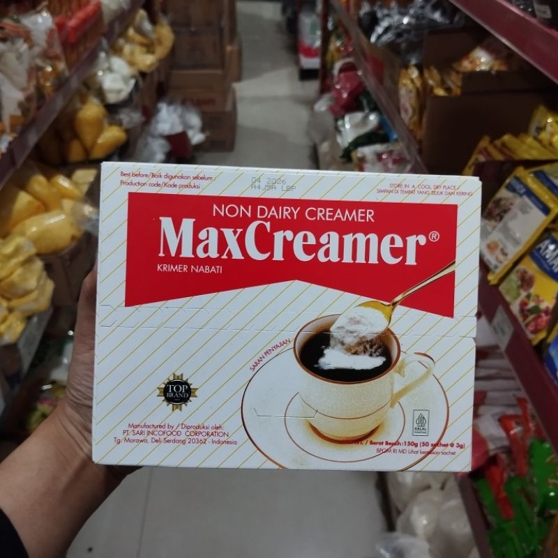 

INDOCAFE MAX CREAMER BOX 3GR @50's / CREAMER SACHET