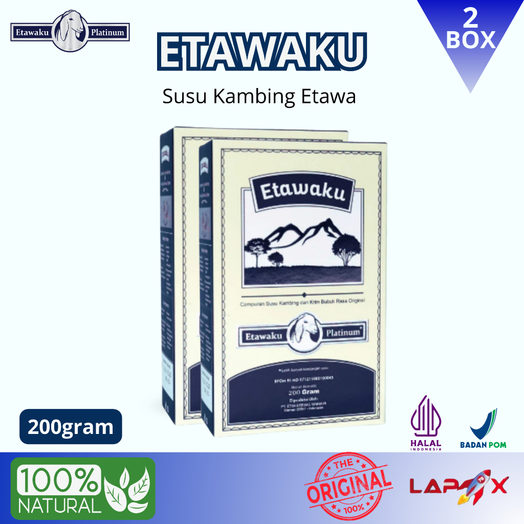

Etawaku Platinum Paket 2 Box - Susu Kambing Etawa Murni dan krimer Bubuk Untuk Nyeri Tulang Sendi