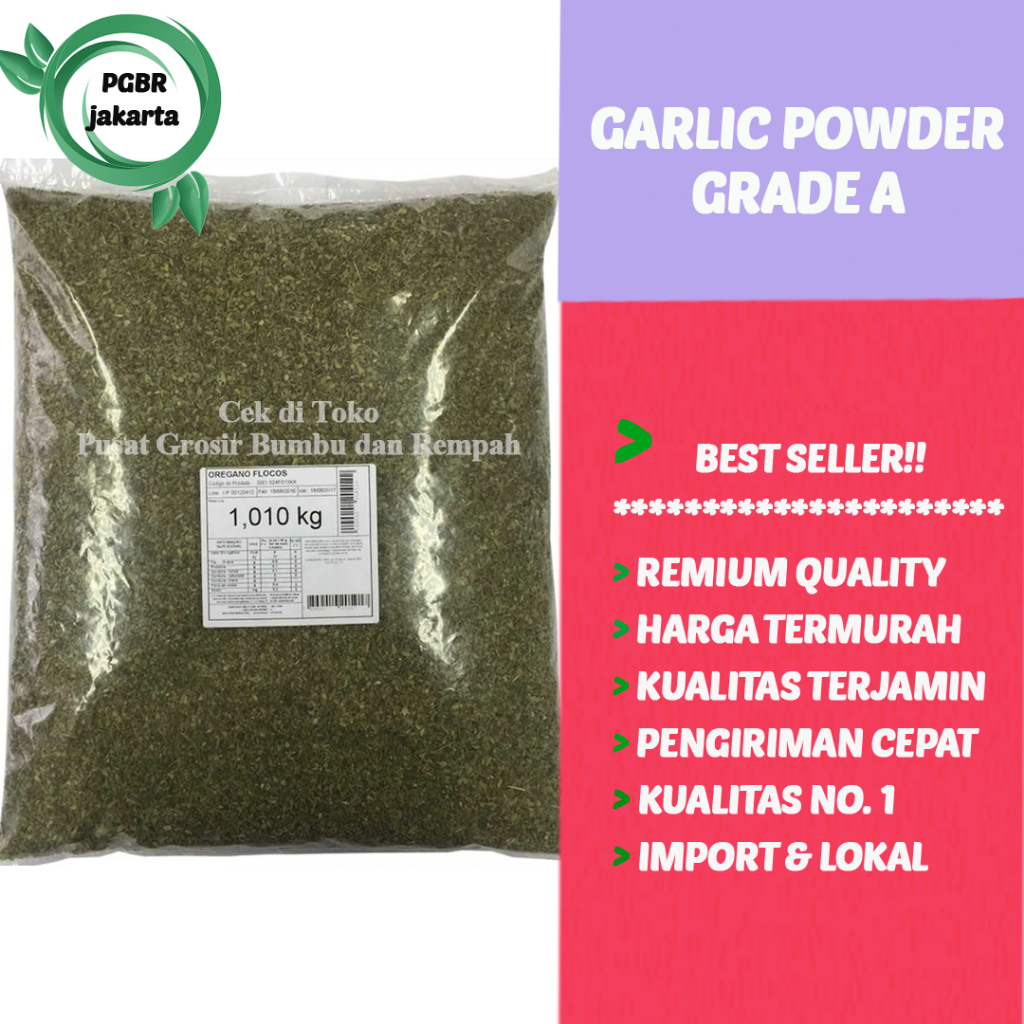 

Dried Oregano Premium 250 gr / Daun Oregano 250 gr / Leaves Oregano