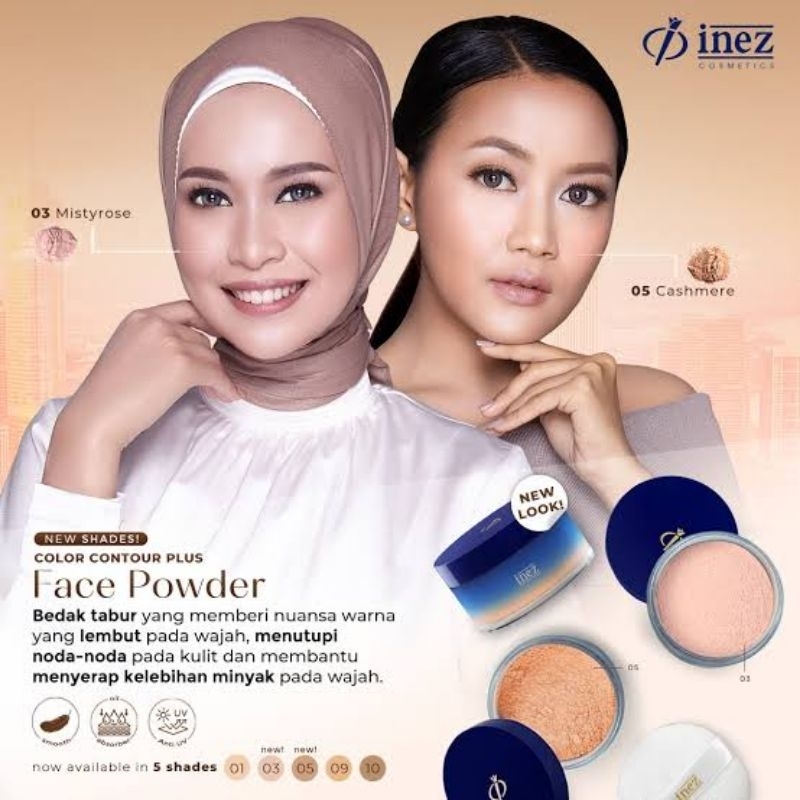 Nurha kosmetik | Inez Color Contour Plus Face Powder - Bedak Tabur