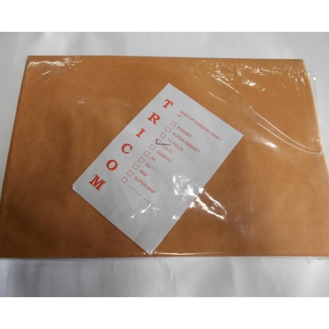 

ly Ready Stock Amplop Coklat F4 Tricom K78