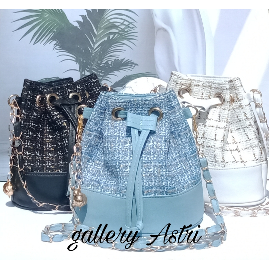 Gallery Astri-Tas Selempang wanita Serut Clara | Tas Serut Clara | Tas Wanita kekinian | Tas Serut m
