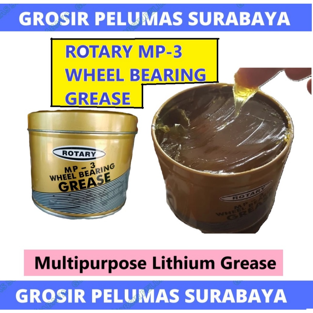 Gemuk Rotary wheel bearing grease MP3 MP-3 Gemuk Lithium kuning kemasan 450grm 1Lbs