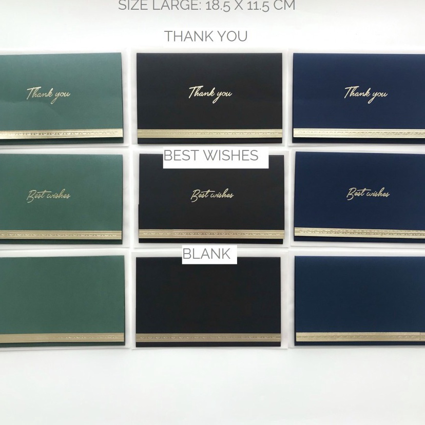 

Best Seller 1 pack isi 4 Kartu Ucapan kosong terima kasih blank greeting card thank you lebaran large besar V71