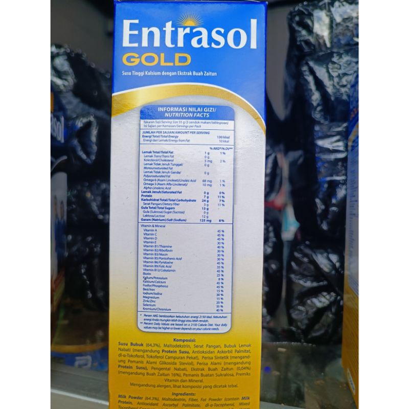 

BgKr Susu Entrasol Gold Rasa Vanila/ Original/ Coklat Ukuran 560gr/580gr Kemasan Box