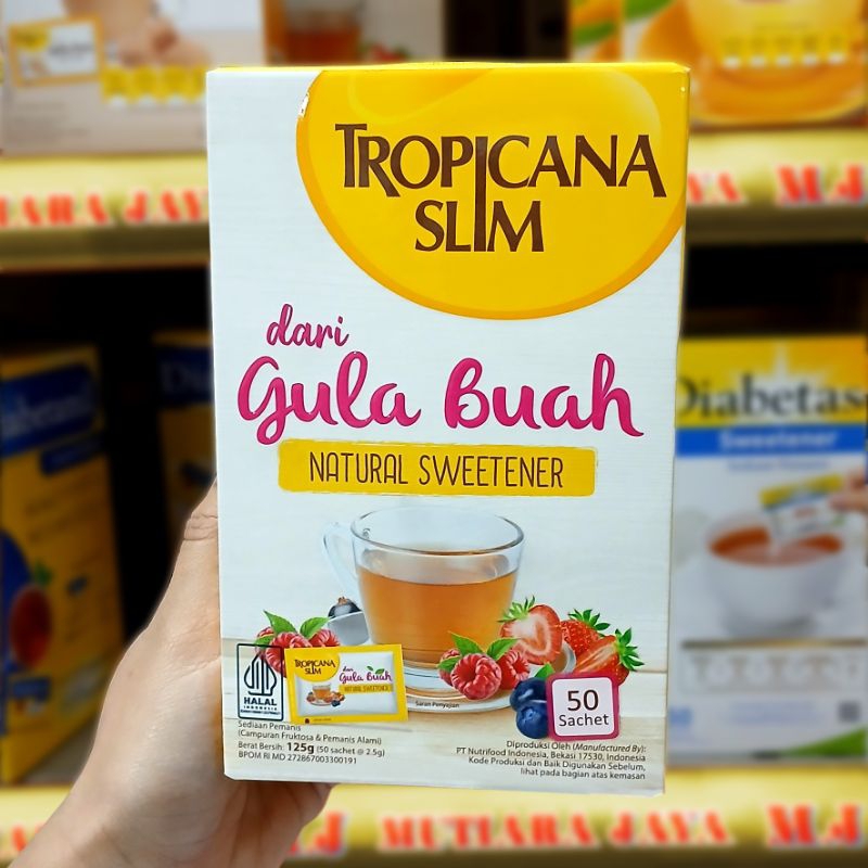 

TROPICANA SLIM GULA BUAH 1 BOX ISI 50 SACHET