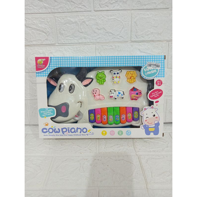 Mainan Anak Piano Sapi 3032.079 / Mainan Anak Piano Sapi / Mainan Anak Organ Karakter Sapi