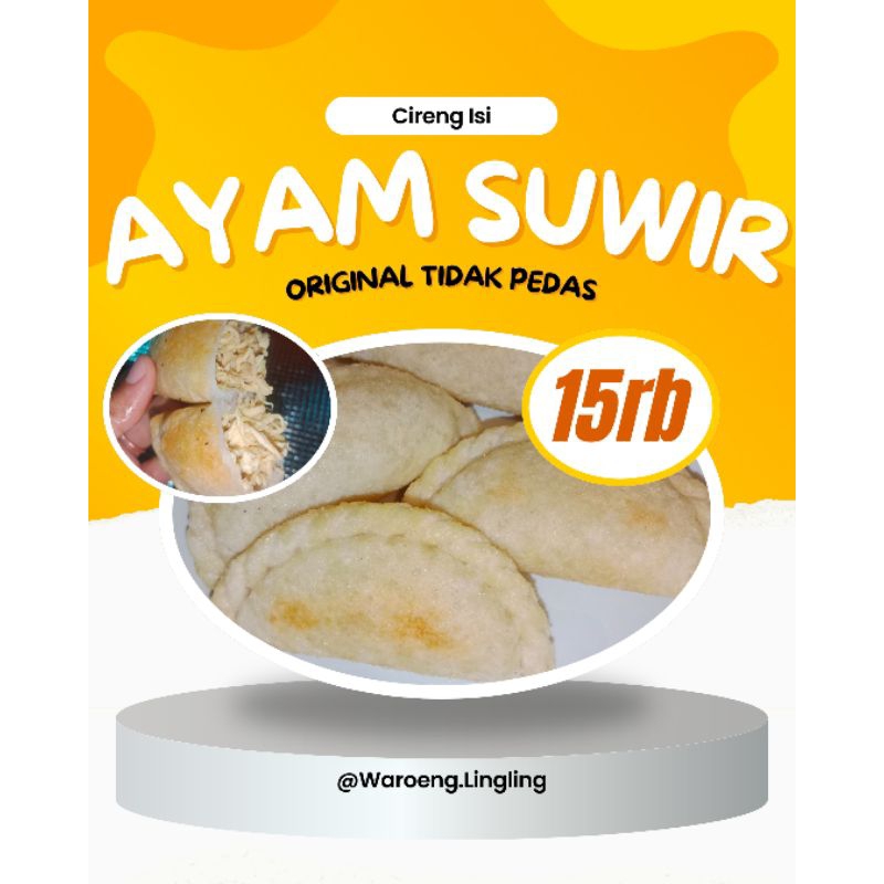 

Cireng Isi Ayam Suwir Original/Tidak Pedas Isi 5pcs Uk Besar