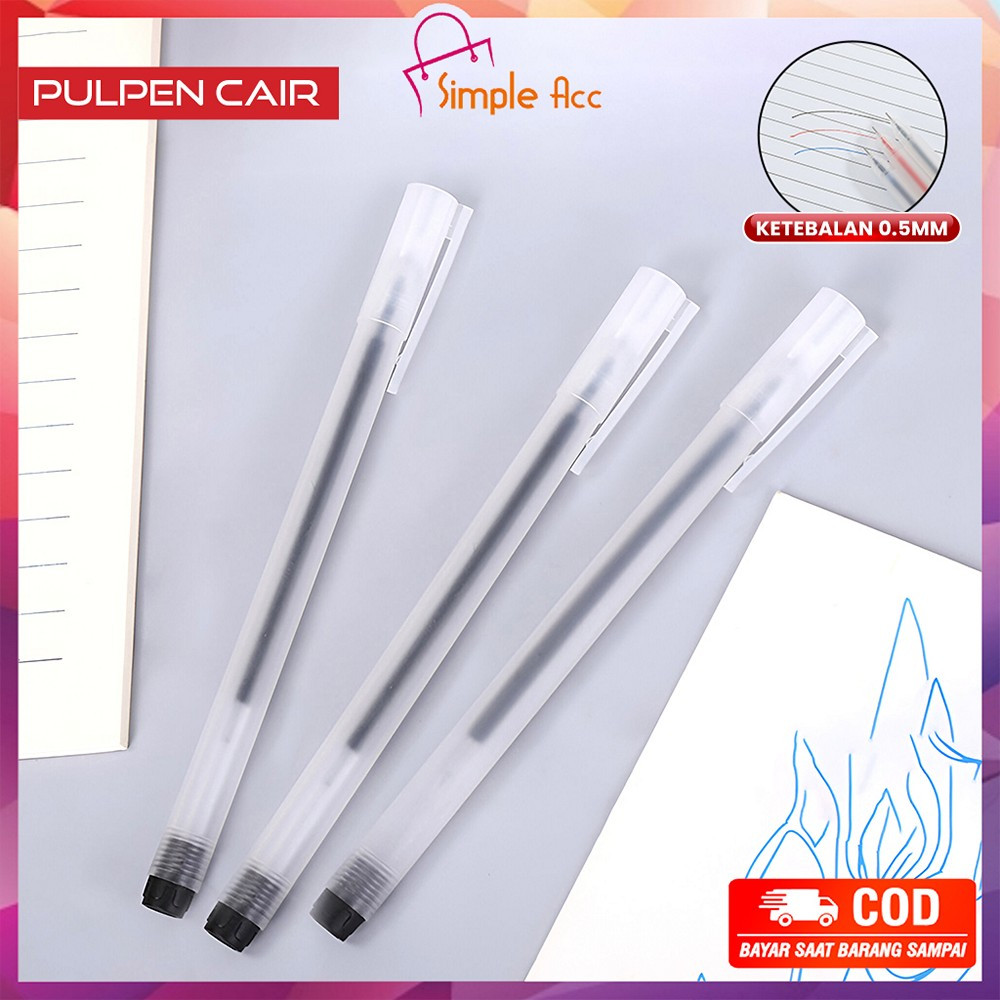 

DO-A46 Pena Gel Alat Tulis Pulpen 0.5mm Motif Polos Simple / Pena Perlengkapan Sekolah Ballpoint / Pulpen Cair Kantor Sekolah Import