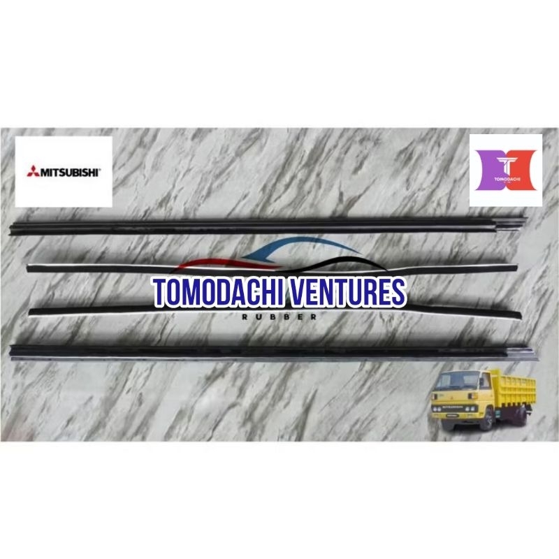 Karet List Lis Pelipit Kaca Pintu Mobil Colt Diesel FE PS100 PS 100 1 set isi 4 pcs