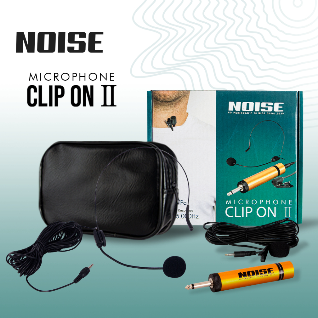 NOISE Microphone Clip On Headset Jepit Bando Mic Clip II Double