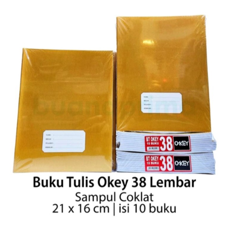 

Best Terlaris Buku Tulis Okey cover coklat per Pack N69