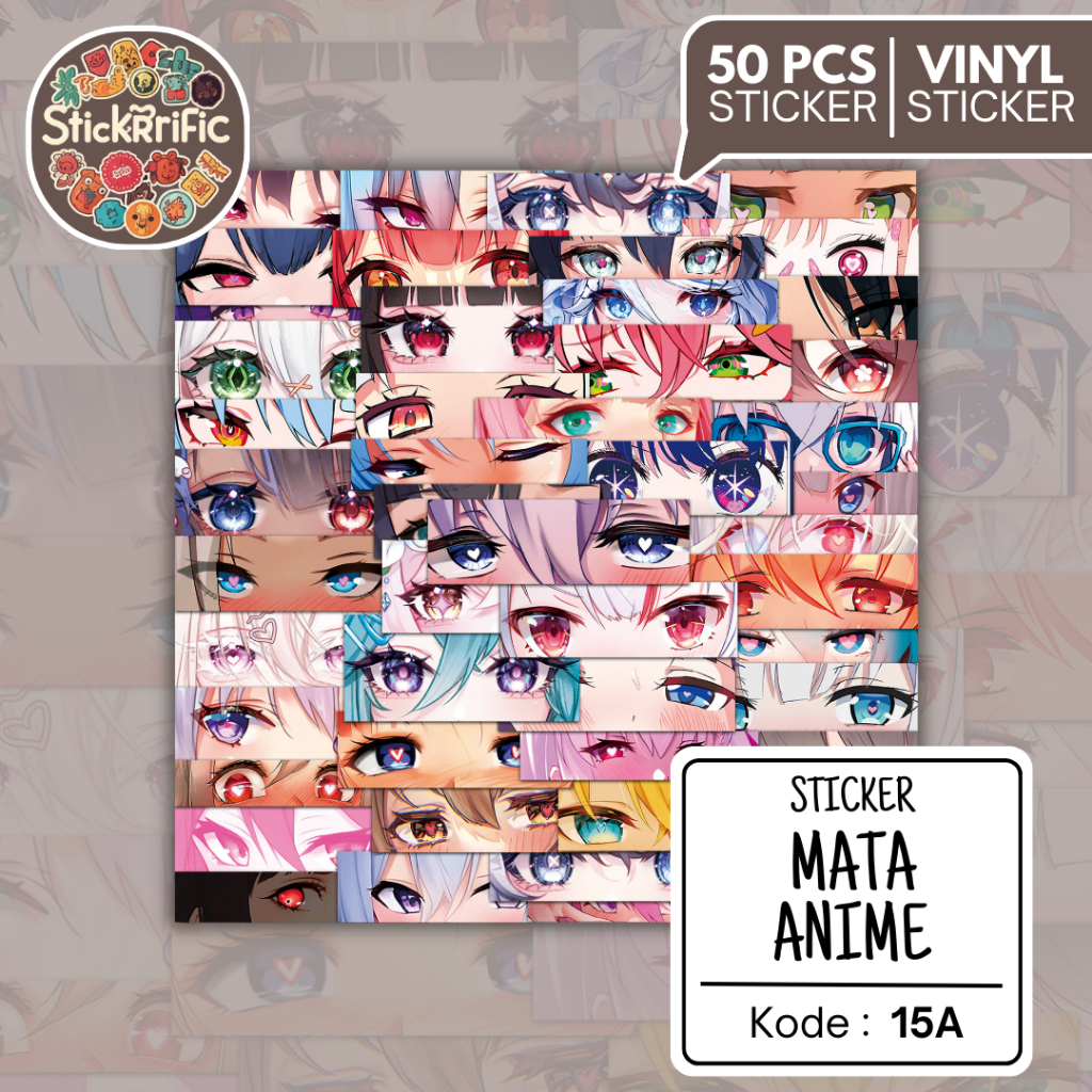 

Sticker Mata Anime Estetik Isi 50pcs - Stiker Mata Karakter Anime Premium untuk Dekorasi Laptop, Buku, dan Barang Pribadi 15A
