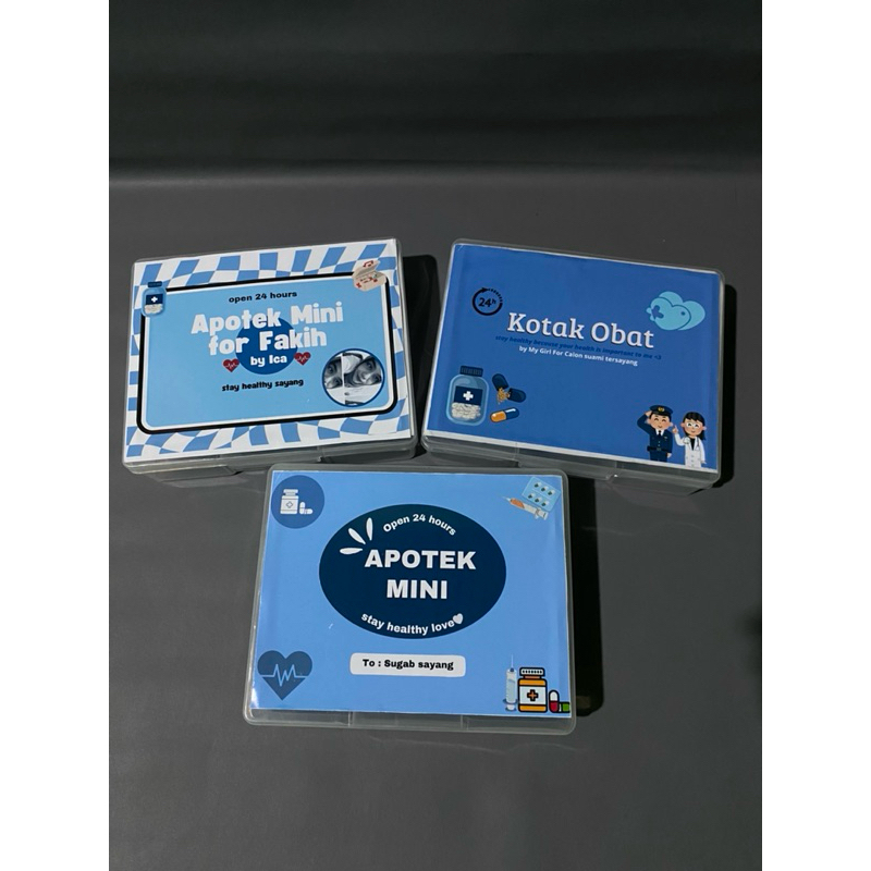 

KOTAK/BOX APOTEK MINI + STIKER BAHAN GLOSY /DOFF