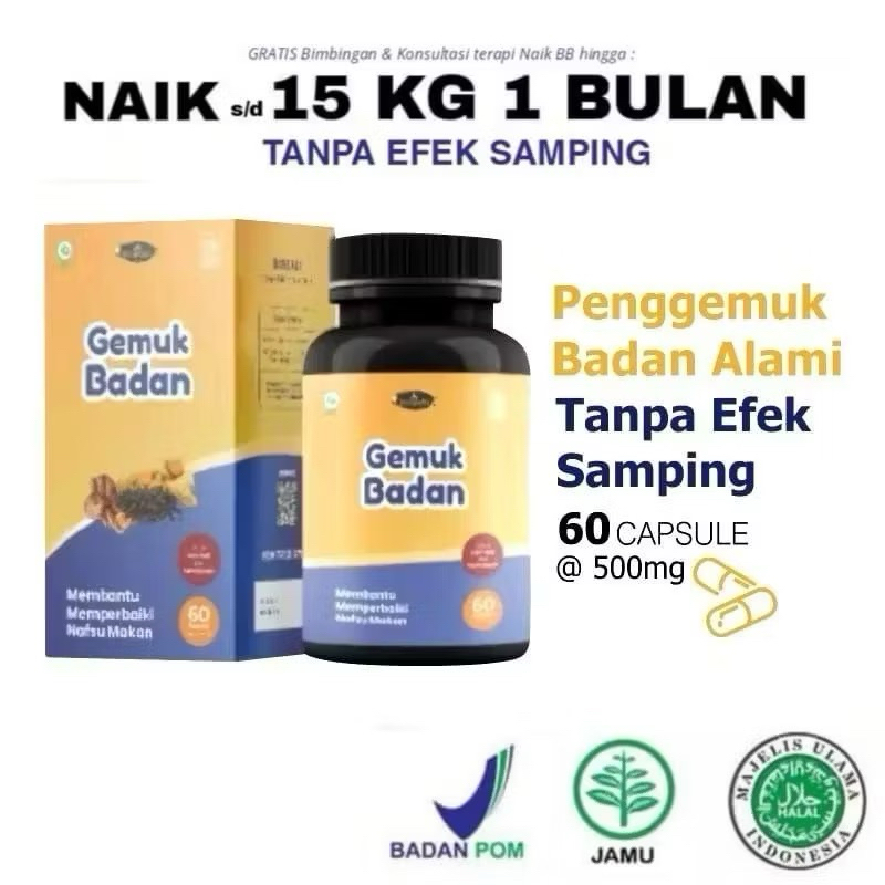 

Binasyifa Gemuk Badan Asli Kapsul Penggemuk Badan Menambah Nafsu Makan Anak & Dewasa Binasyifa Herbal Original Asli