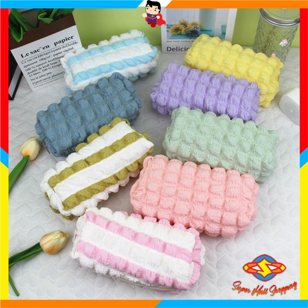 

SMS Tempat Pensil Puffy Aesthetic Kotak Pensil Sleting Lucu Warna Macaroon Aesthetic Crinkled Fufu Pouch Tempat Pensil Bulu Bentuk Bantal Kotak Cute Pillow Make Up Pouch Organizer Travel Kapasitas Besar