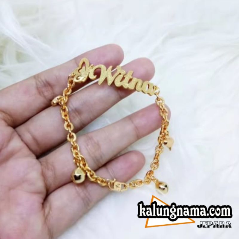 gelang nama titanium gelang rantai nama
