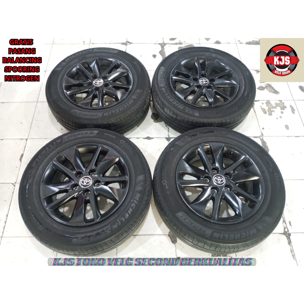 VELG OEM SECOND COPOTAN INNOVA REBORN RING 16 PCD 5X114,3 LEBAR 6 RATA OFFSET 40 WARNA BLACK + BAN M