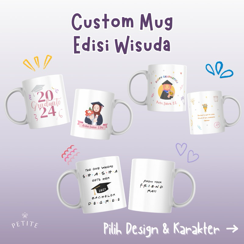 MUG WISUDA | HADIAH WISUDA | CUSTOM MUG WISUDA | SOUVENIR WISUDA | KELULUSAN