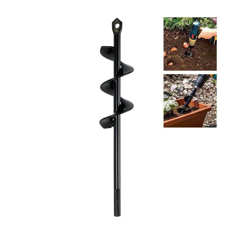 Mata Bor Penggali Lubang Tanah Drill Steel Titanium Spiral MPT