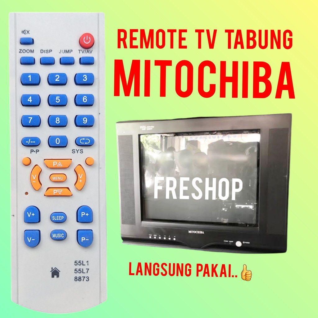 remote tv tabung mitochiba layar rca