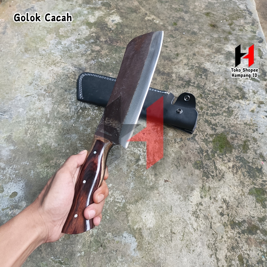 Pisau Daging Baja Pisau Cacah Cincang Tulang Baja Per Tajam