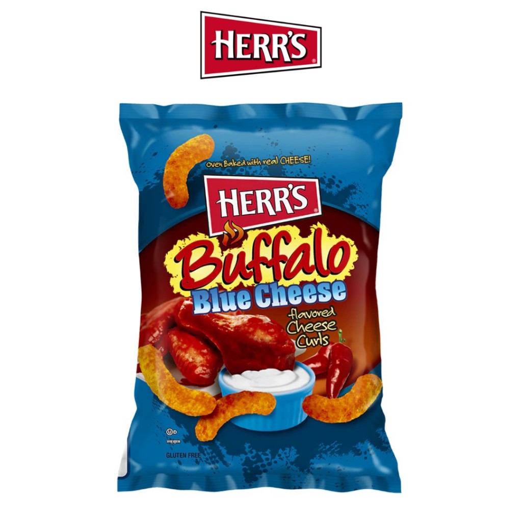 

HERRS BUFFALO BLUE CHEESE 6.5oz Chips Snack Original Herr's