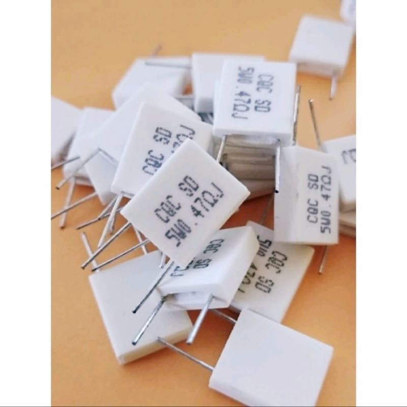 RASISTOR NOBEL 5W 0,47 NOBEL 0,25 GEPENG.1biji