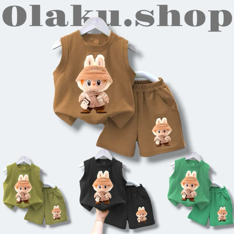 setelan anak laki laki terbaru setelan lekbong anak laki laki motif labubu setelan baju anak laki la