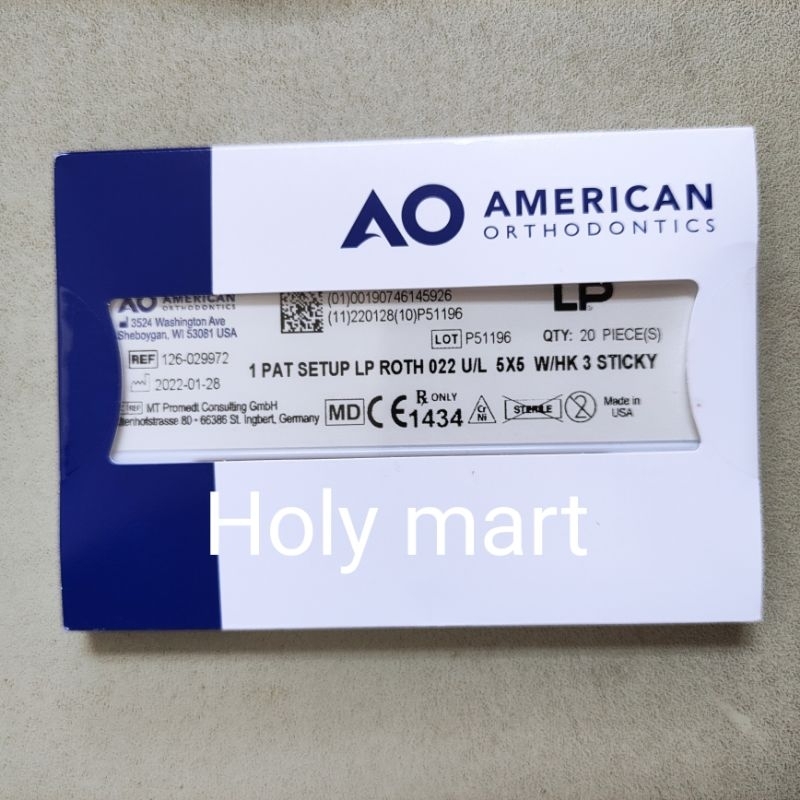 ORIGINAL Bracket Metal AO American Orthodontics Low Profile LP Behel Ortho Kawat Gigi Orthodontic Ro