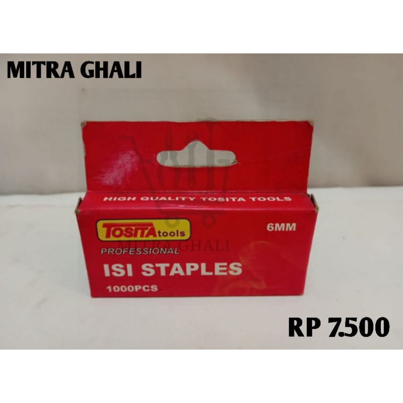 

Isi Staples / Isi Guntacker Merk Tosita 6mm T24 - Kuat & Tahan Lama