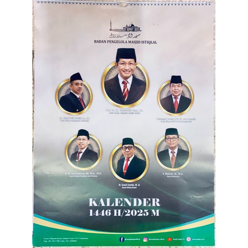 Kalender 2025 Masjid Istiqlal Jakarta