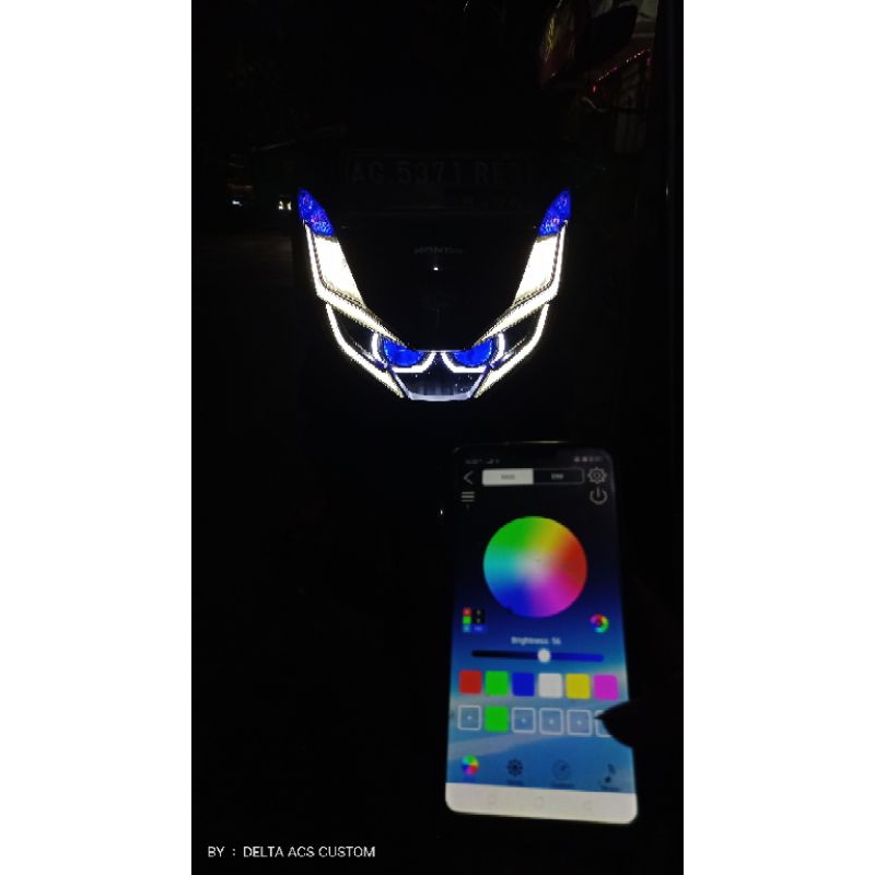 Biled Dobel Pcx 160/150 AES Turbo Experience Komplit l Custom Headlamp Reflektor Honda PCX 150/160 l