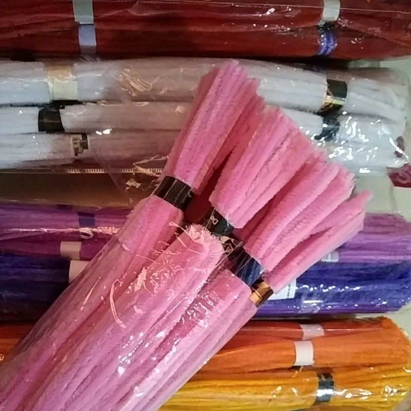 (BULU TEBAL 6mm & 8mm) Bulu Mercy/(10-20)//Pipe cleaner//Kawat Bulu//Bahan Bunga