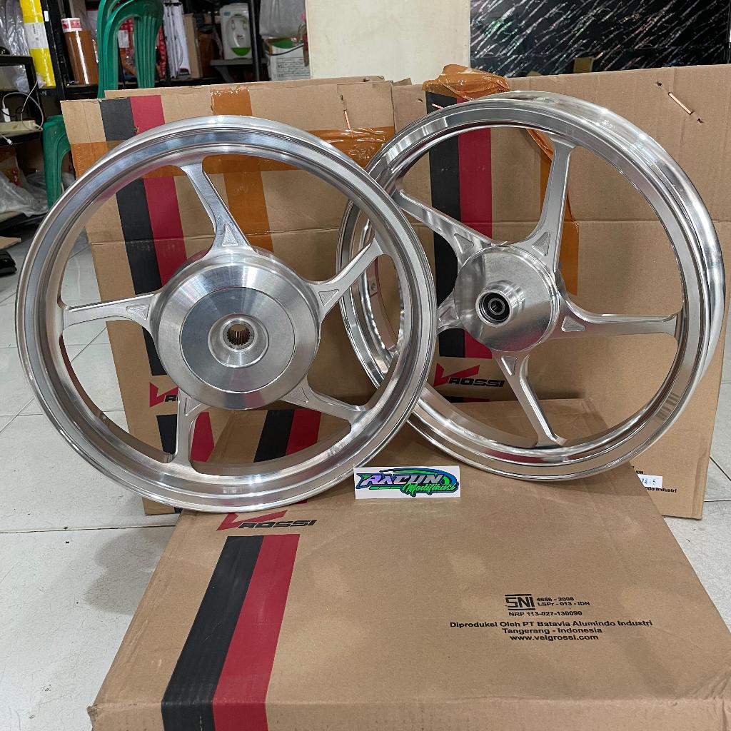 velg vrossi sprint solikin 2 H VARIO 110 MIO RING 14 ORIGINAL VROSSI SILVER NC