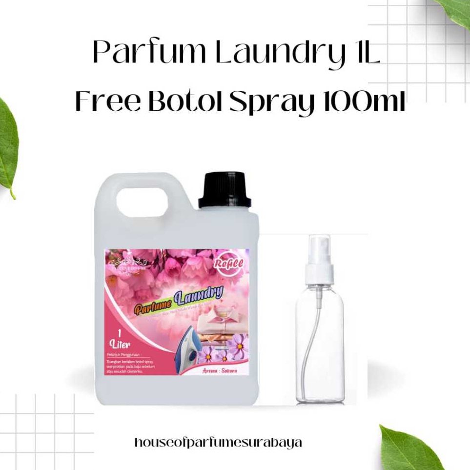 Subsidi Parfume Laundry kemasan 1 Liter FREE BOTOL SPARY KOSONG 1 ML  pewangi pakaian laundry tahan 