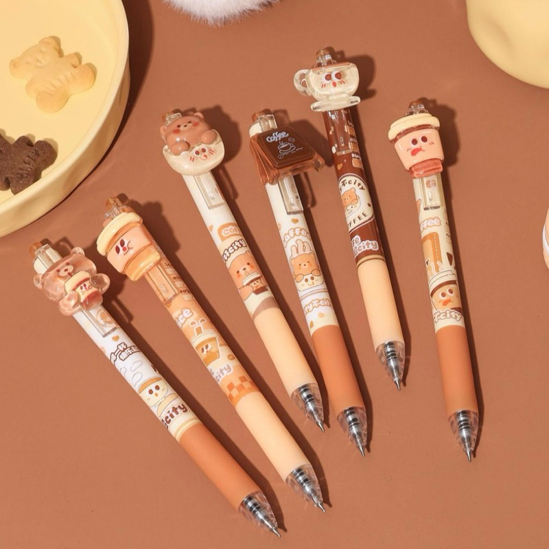 

Bear Coffee Pulpen Pen Gel Pena Mekanik 0.5mm Hitam #t045