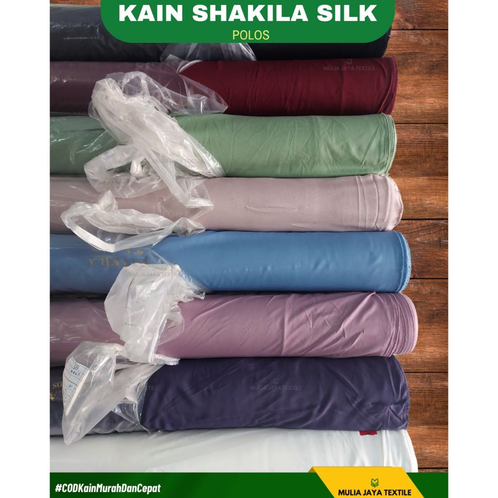 Kain Shakila Premium Polos Silk Stretch SKS