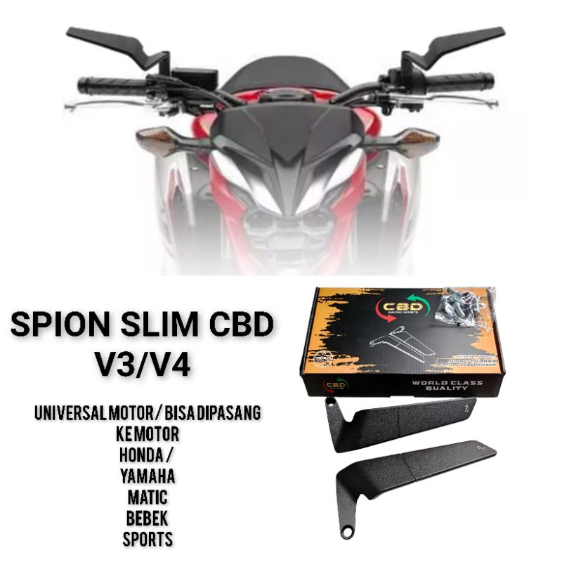 Spion Slim CBD Winglet V3/V4 Model SLIM DUCATI CNC Adv nmax Pcx Aerox Vario beat vixion dll bisa Sem