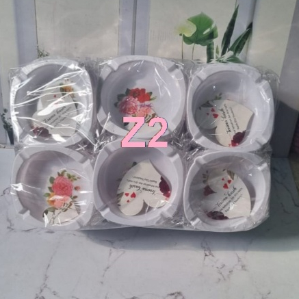 (100pcs)Asbak Melamin Kemasan plastik//Souvenir Pernikahan
