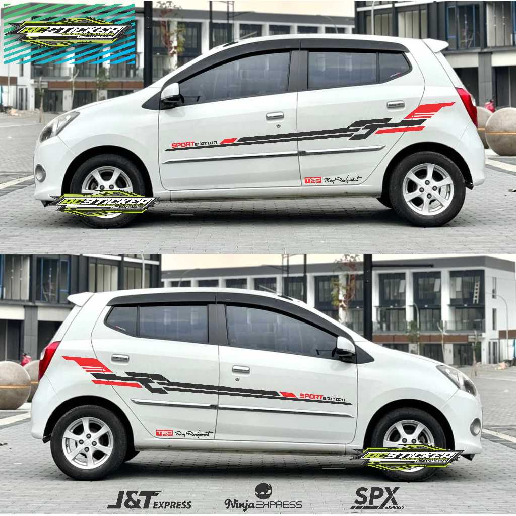 Stiker mobil daihatsu ayla stiker list minimalis mobil ayla agya brio jazz dll stiker universal