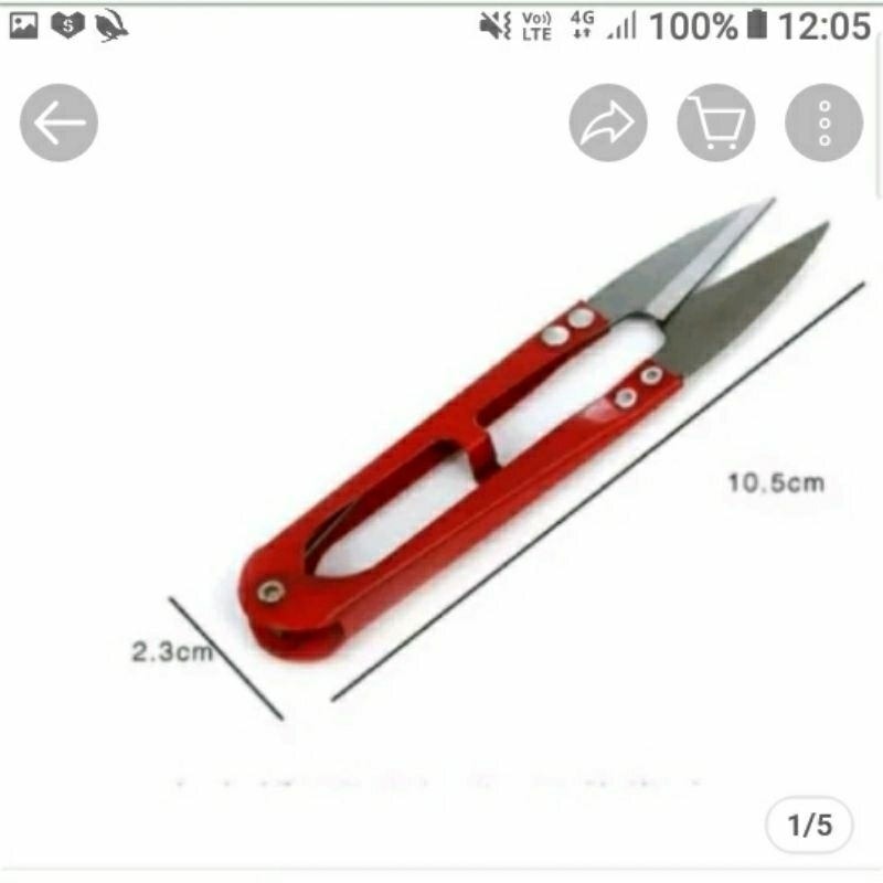 

gunting buang benang stainless gunti g bordir gormet 1pcs