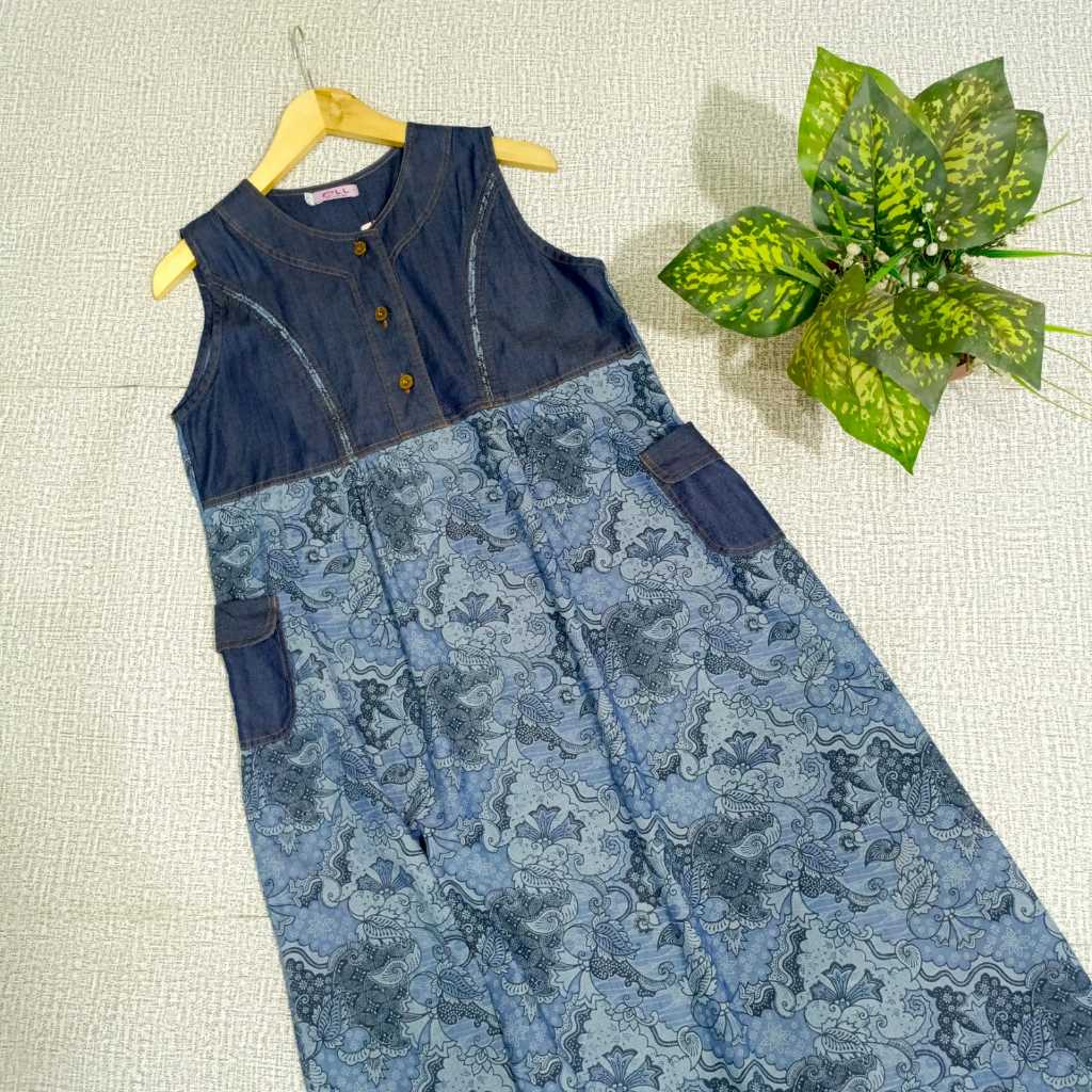 PAKET PROMO BUNDLING Overall Jeans +Atasan Key-Ci dan Overall Jeans+Cardigan Inara by Aquila.