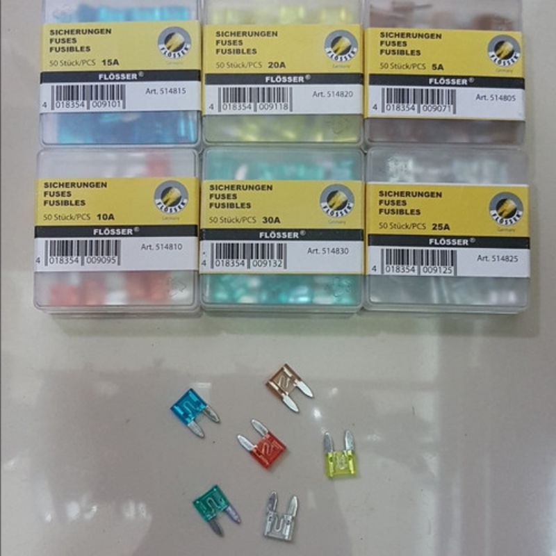 Mini Fuse Skring Flosser 5A 7.5A 10A 15A 20A 25A 30A